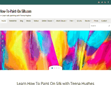 Tablet Screenshot of how-to-paint-on-silk.com